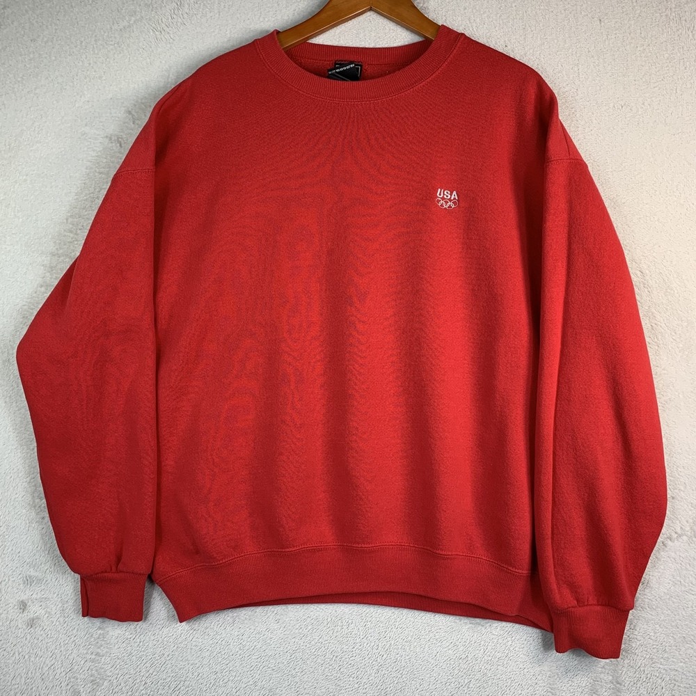 Vintage USA Olympics Sweatshirt Mens XL Red Crewneck USA Olympic JCPenney 90s